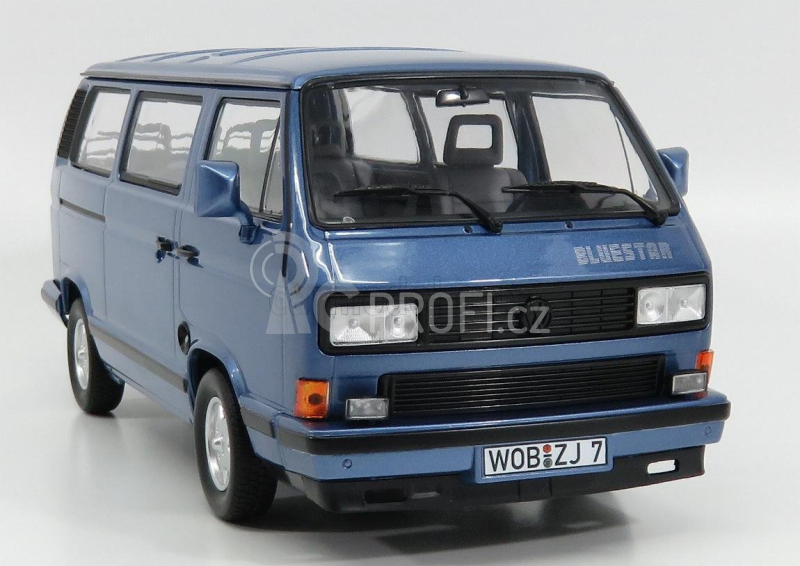 Norev Volkswagen T3 Multivan Minibus Blue Star 1992 1:18 Světle Modrá Met