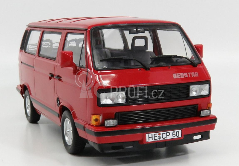 Norev Volkswagen T3 Multivan Minibus Red Star 1992 1:18 Red