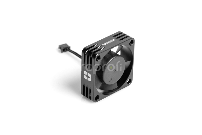 NOSRAM Hliníkový HighRev. ventilátor pro regulátory 30x30x10mm - 1S/2S - ESC konektor