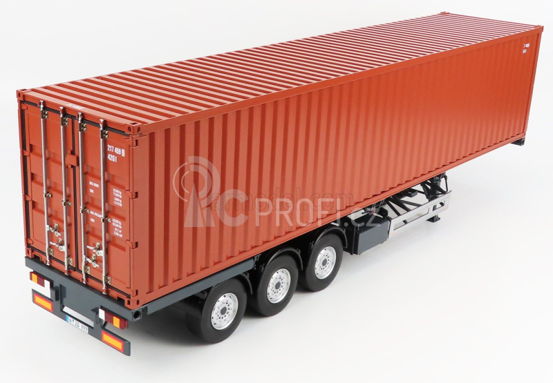 Nzg Accessories Trailer For Truck With European Sea-container 40 1:18 Brown