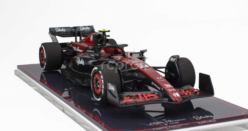 Nzg Alfa romeo F1  C43 Team Stake N 24 Dutch Netherlands Gp 2023 Zhou Guanyu - Con Vetrina - With Showcase 1:18 Černá Červená