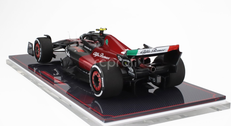Nzg Alfa romeo F1  C43 Team Stake N 24 Dutch Netherlands Gp 2023 Zhou Guanyu - Con Vetrina - With Showcase 1:18 Černá Červená