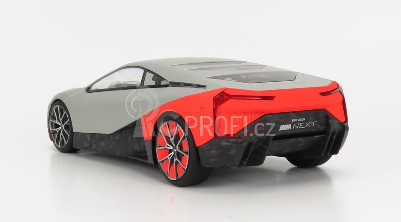 Nzg BMW Vision M Next 2019 1:18 Matná Stříbrná Červená Fluo