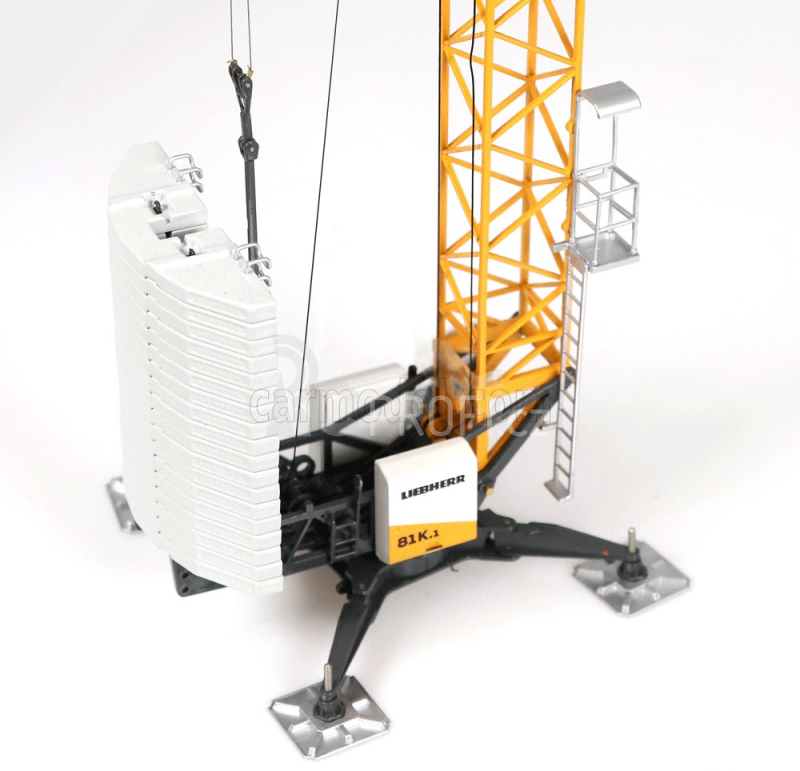 Nzg Liebherr 81 K.1 Gru Edile Automontante - Fast Erectering Crane 1:50 Žlutá Černá