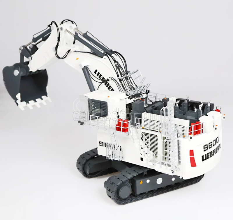 Nzg Liebherr R9600 Escavatore Cingolato Cava Mineraria - Mining Excavator 1:50 Bílá Černá