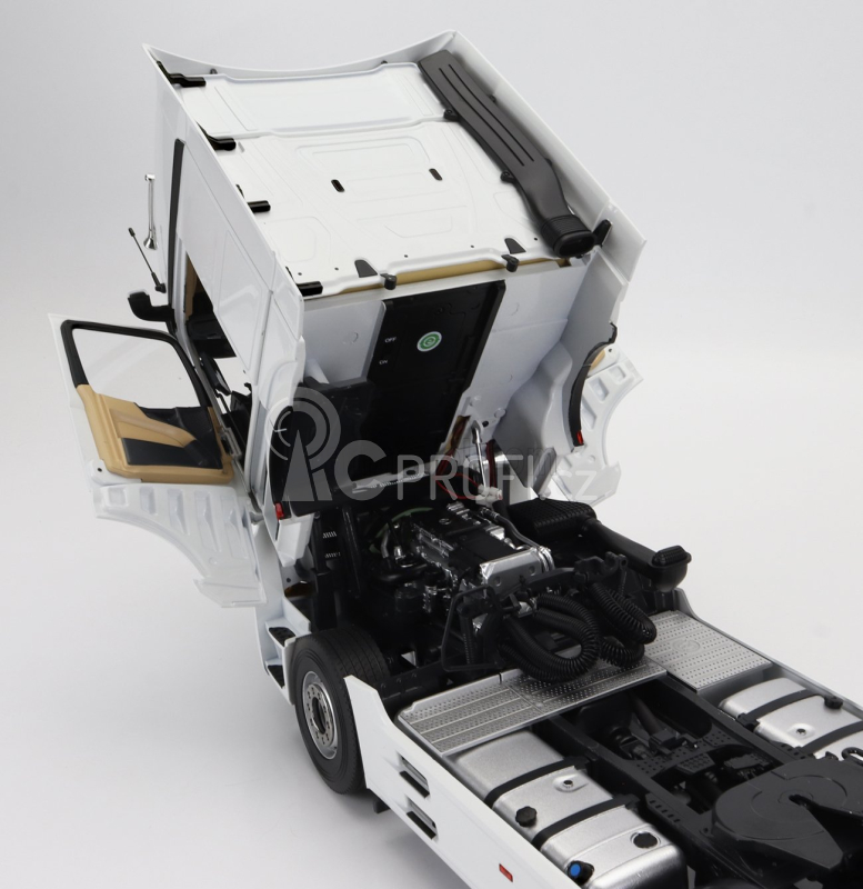 Nzg Mercedes benz Actros 2 1863 Gigaspace 4x2 Mirrorcam Tractor Truck 2-assi 2018 1:18 Bílá