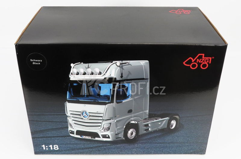 Nzg Mercedes benz Actros 2 1863 Gigaspace 4x2 Mirrorcam Tractor Truck 2-assi 2018 1:18 Black