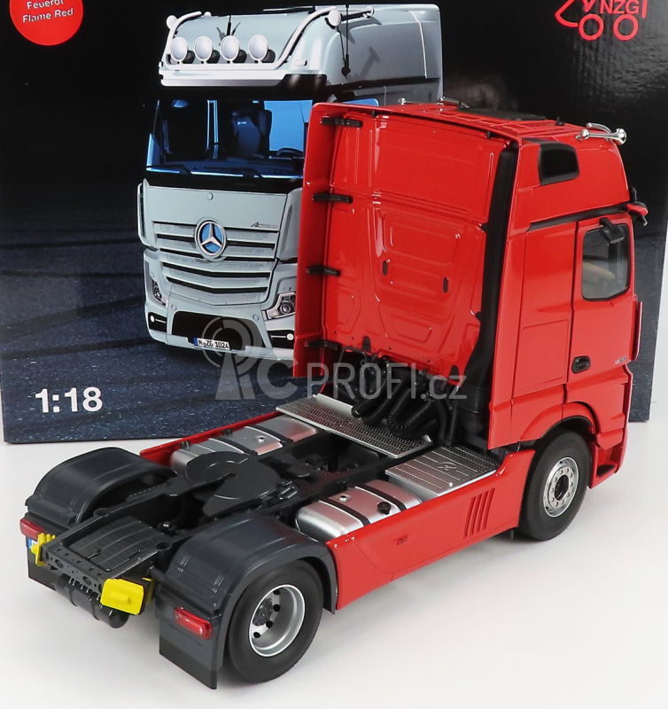 Nzg Mercedes benz Actros 2 1863 Gigaspace 4x2 Mirrorcam Tractor Truck 2-assi 2018 1:18 Red