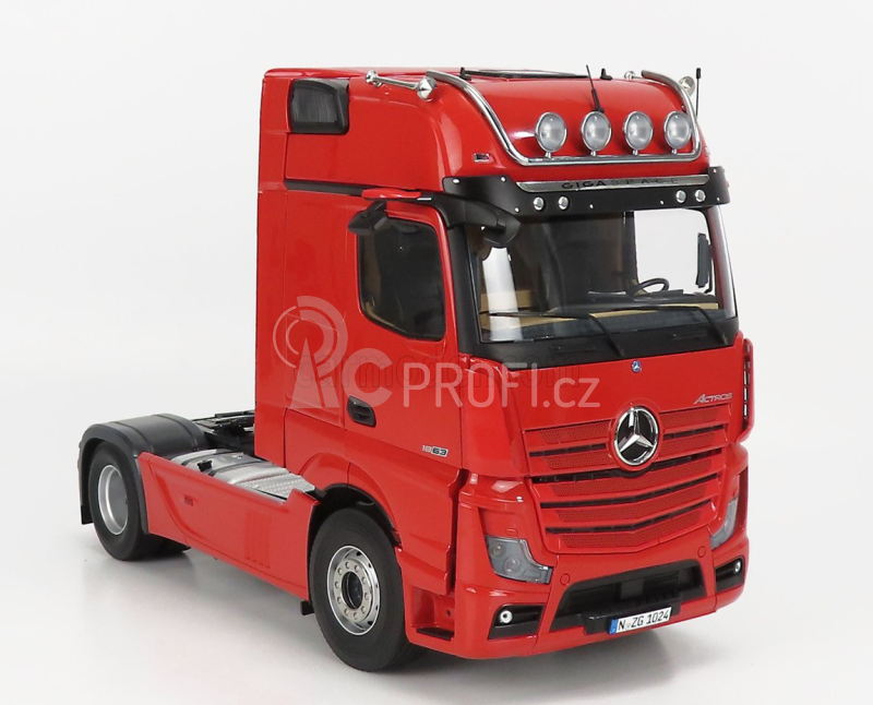 Nzg Mercedes benz Actros 2 1863 Gigaspace 4x2 Mirrorcam Tractor Truck 2-assi 2018 1:18 Red