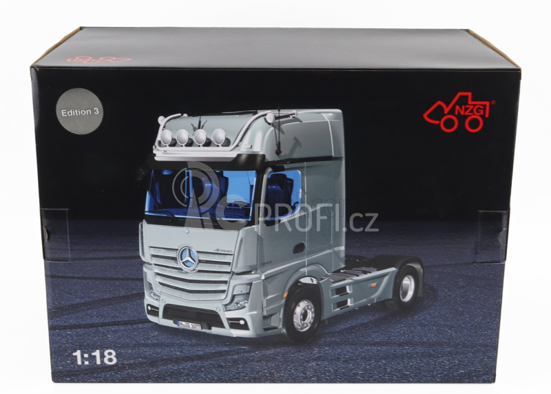 Nzg Mercedes benz Actros 2 1863 Gigaspace 4x2 Mirrorcam Tractor Truck 2-assi Edition 3 2020 1:18 Grey
