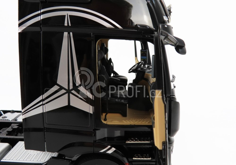 Nzg Mercedes benz Actros 2 1863 Gigaspace 4x2 Mirrorcam Tractor Truck Logo Mercedes 2-assi 2018 1:18 Black