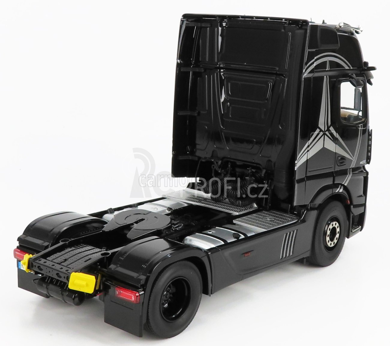 Nzg Mercedes benz Actros 2 1863 Gigaspace 4x2 Mirrorcam Tractor Truck Logo Mercedes 2-assi 2018 1:18 Black