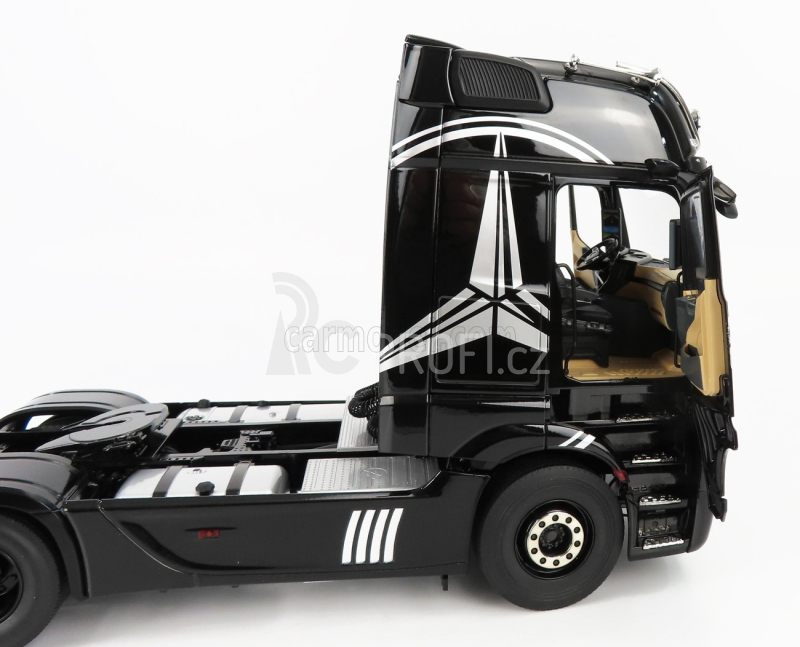 Nzg Mercedes benz Actros 2 1863 Gigaspace 4x2 Mirrorcam Tractor Truck Logo Mercedes 2-assi 2018 1:18 Black