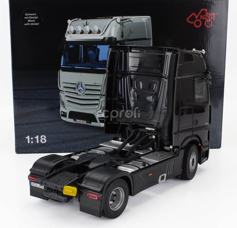 Nzg Mercedes benz Actros L 1863 Gigaspace 4x2 Tractor Truck 2-assi 2023 1:18 Black