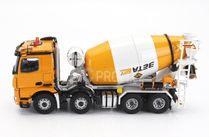 Nzg Mercedes benz Arocs 3243 Truck Beta Betoniera Tanker Cement Mixer Truck 4-assi 2018 1:50 Žlutá Bílá