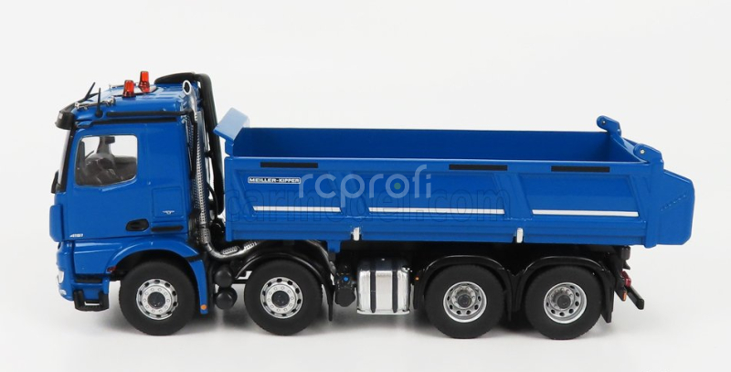 Nzg Mercedes benz Arocs 4151 8x4 Meiller Kipper Cassone Ribaltabile 4-assi 2019 1:50 Blue