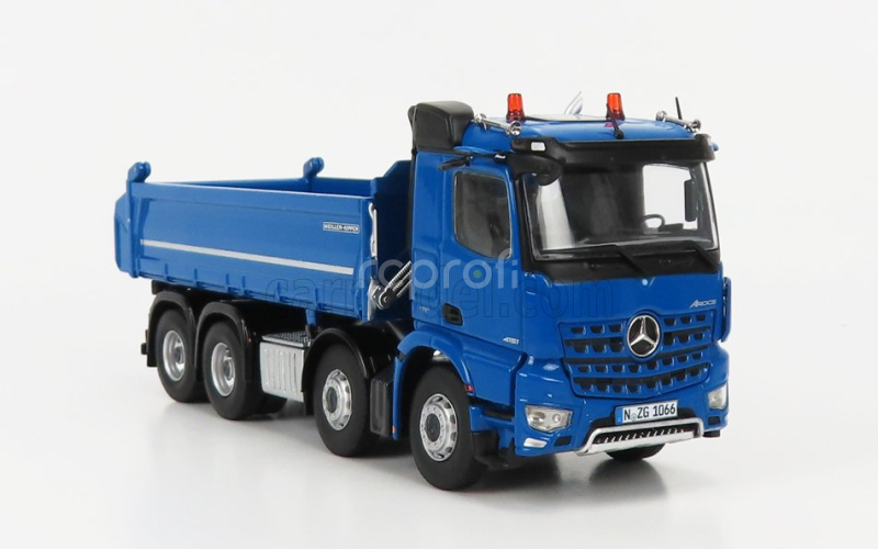 Nzg Mercedes benz Arocs 4151 8x4 Meiller Kipper Cassone Ribaltabile 4-assi 2019 1:50 Blue