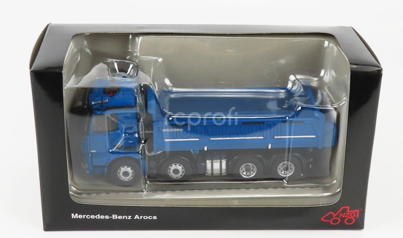 Nzg Mercedes benz Arocs 4151 8x4 Meiller Kipper Cassone Ribaltabile 4-assi 2019 1:50 Blue