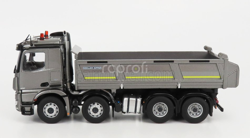 Nzg Mercedes benz Arocs 4151 8x4 Meiller Kipper Cassone Ribaltabile 4-assi 2019 1:50 Grey