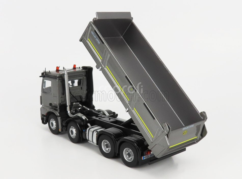 Nzg Mercedes benz Arocs 4151 8x4 Meiller Kipper Cassone Ribaltabile 4-assi 2019 1:50 Grey