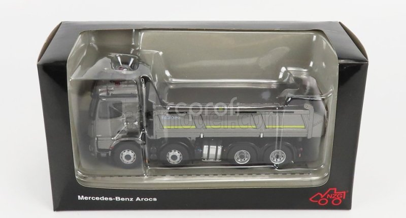 Nzg Mercedes benz Arocs 4151 8x4 Meiller Kipper Cassone Ribaltabile 4-assi 2019 1:50 Grey