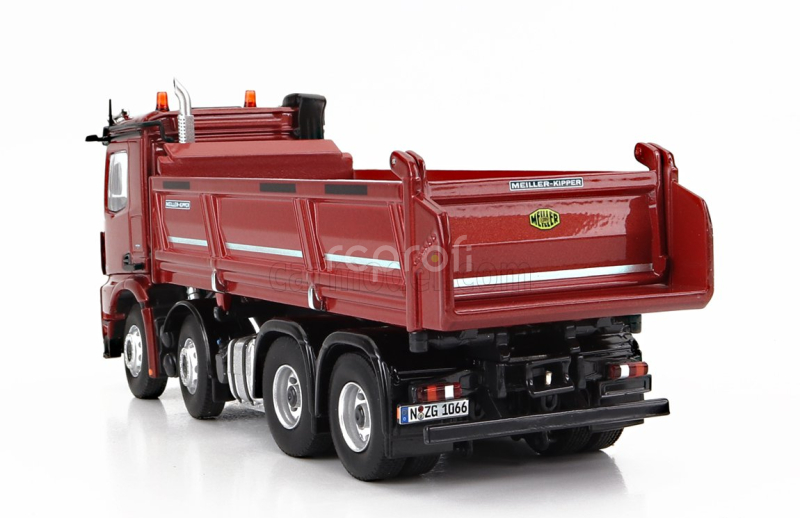 Nzg Mercedes benz Arocs 4151 8x4 Meiller Kipper Cassone Ribaltabile 4-assi 2019 1:50 Red Met