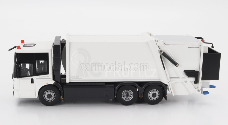 Nzg Mercedes benz Econic Truck Faun Variopress Enginius Refuse Lorry Bluepower - Trasporto Raccolta Rifiuti Urbani 3-assi 2022 1:50 Bílá