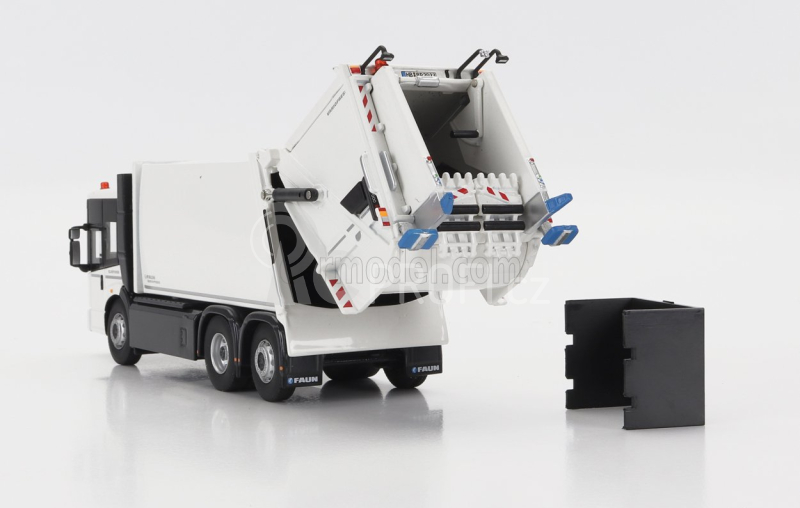 Nzg Mercedes benz Econic Truck Faun Variopress Enginius Refuse Lorry Bluepower - Trasporto Raccolta Rifiuti Urbani 3-assi 2022 1:50 Bílá