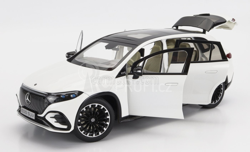 Nzg Mercedes benz Eqs Suv (x296) Von Mercedes-eq 2022 1:18 Diamantově Bílá