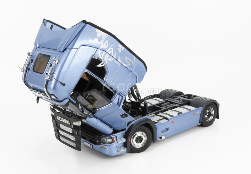Nzg Scania S730 V8 Tractor Truck 2-assi 2017 1:18 Fikce Modrá