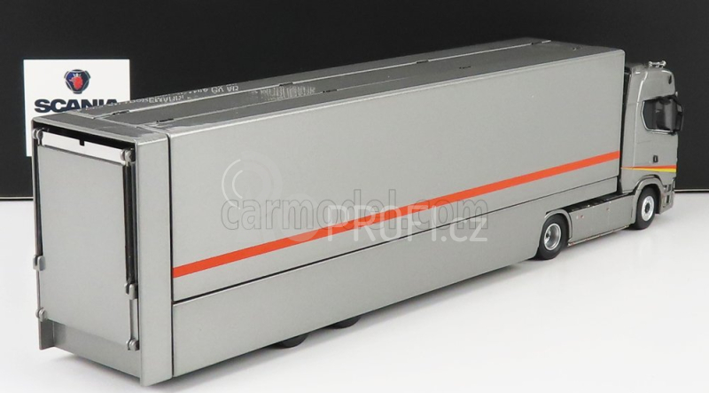 Nzg Scania S730 V8 Truck Car Transporter 2017 1:64 Grey Met