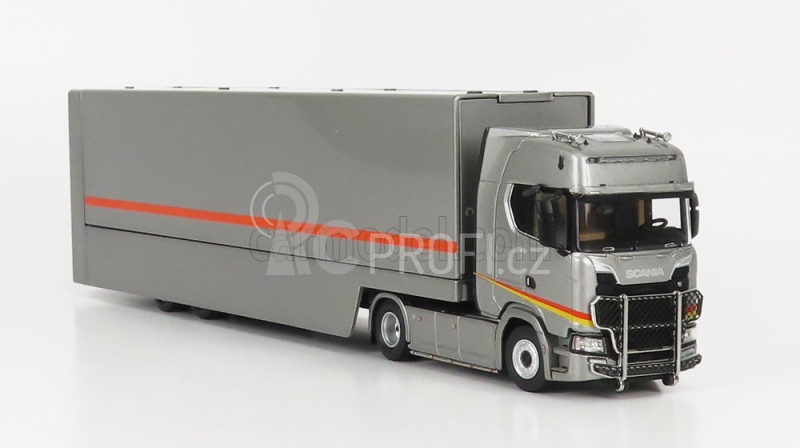 Nzg Scania S730 V8 Truck Car Transporter 2017 1:64 Grey Met