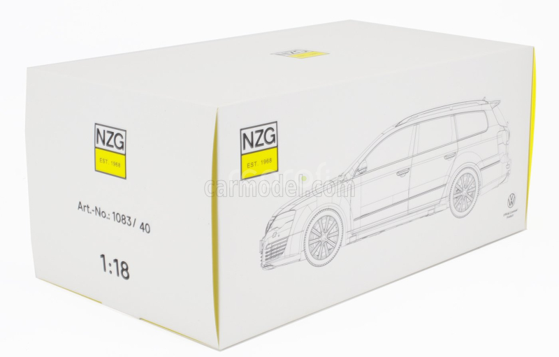 Nzg Volkswagen Passat Variant R36 V6 Sw Station Wagon 2010 1:18 Bianc0 Caramella - Bílá