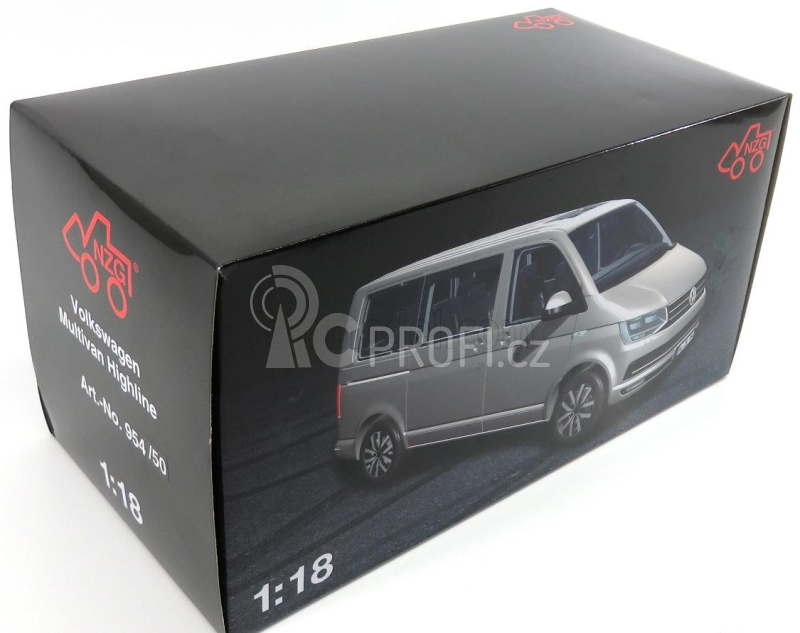 Nzg Volkswagen T6 Multivan Highline Minibus 2017 1:18 Black