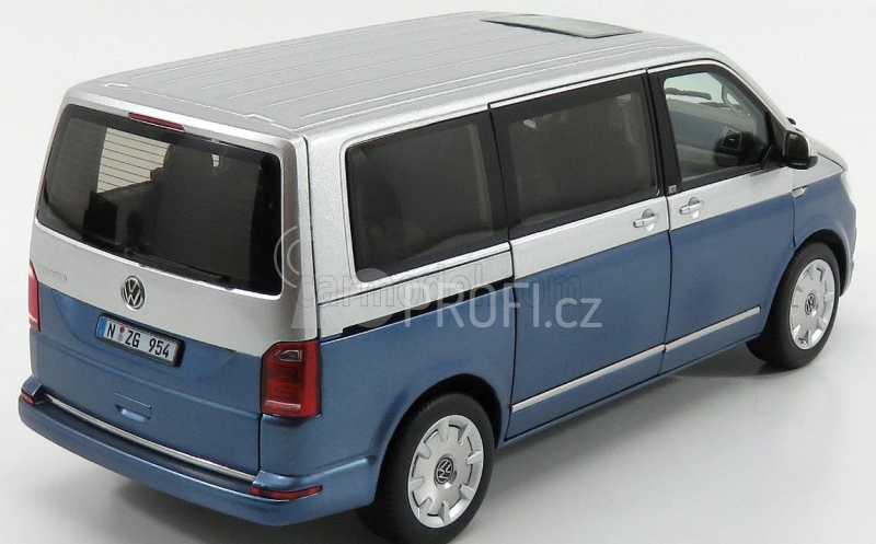 Nzg Volkswagen T6 Multivan Minibus 2017 1:18 Modrá Stříbrná