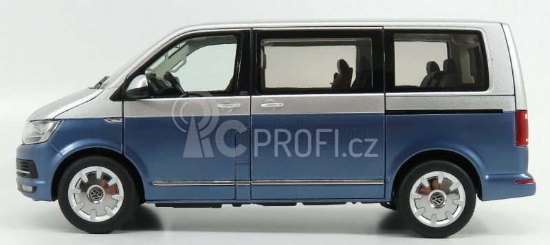 Nzg Volkswagen T6 Multivan Minibus 2017 1:18 Modrá Stříbrná