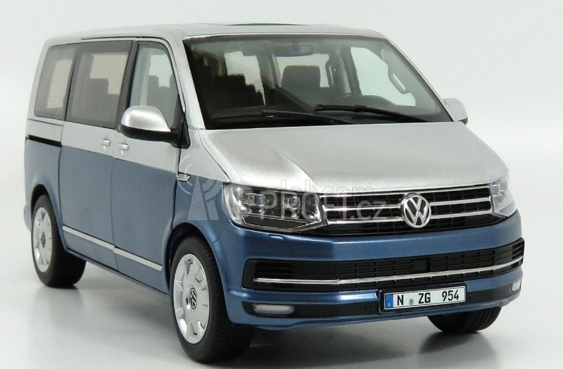 Nzg Volkswagen T6 Multivan Minibus 2017 1:18 Modrá Stříbrná