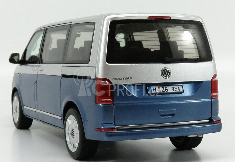 Nzg Volkswagen T6 Multivan Minibus 2017 1:18 Modrá Stříbrná