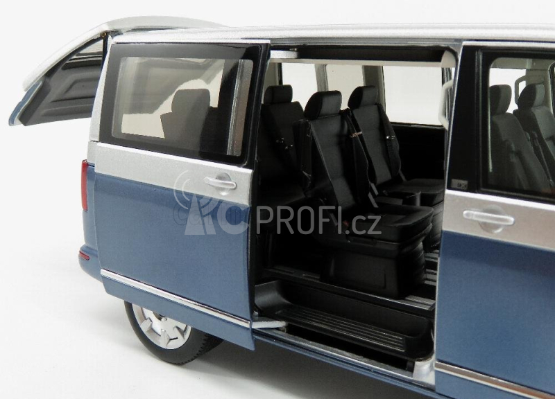 Nzg Volkswagen T6 Multivan Minibus 2017 1:18 Modrá Stříbrná
