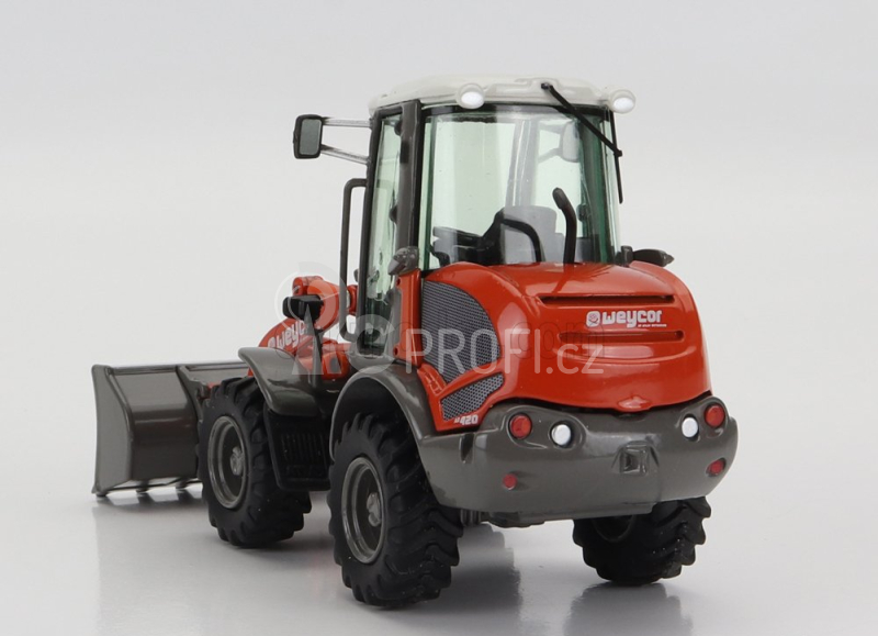 Nzg Weycor Ar420 Ruspa Gommata - Scraper Tractor Wheel Loader 1:50 Oranžově Šedá