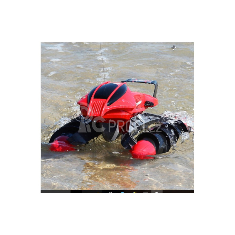 RC Obojživelník Amphibious Stunt Car, červená