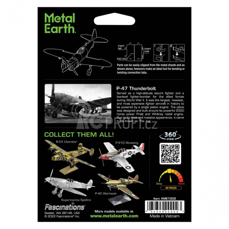 Ocelová stavebnice P47-Thunderbolt