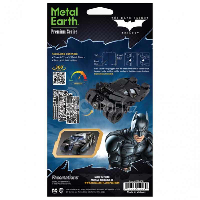 Ocelová stavebnice Batman Tumbler