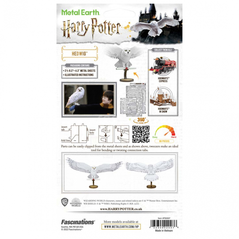 Ocelová stavebnice Harry Potter Hedwig