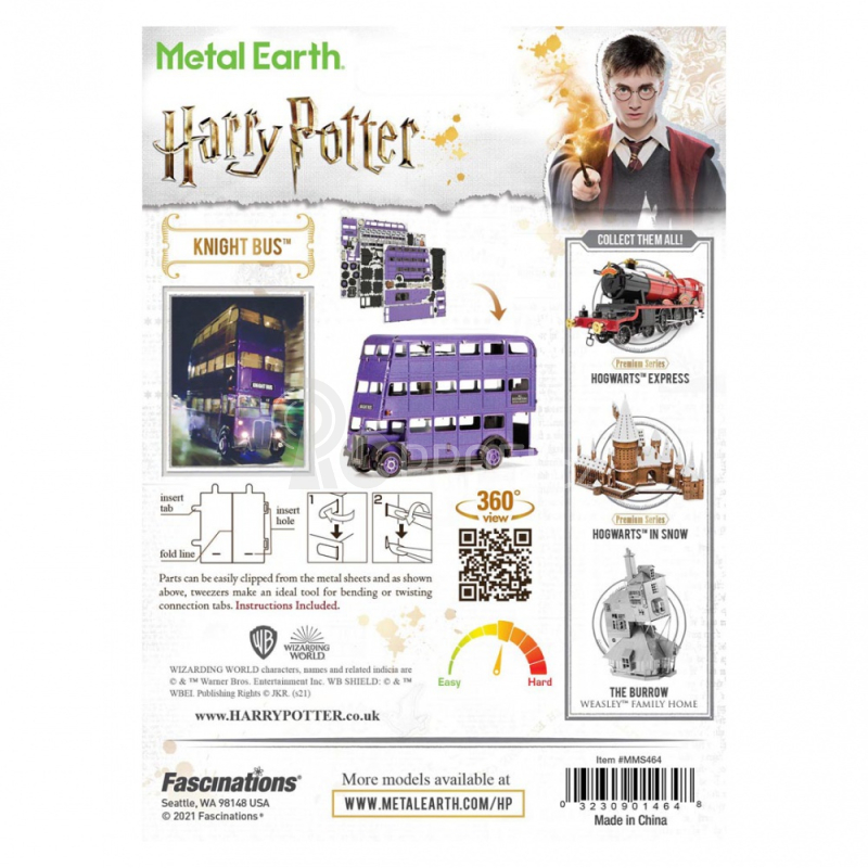 Ocelová stavebnice Harry Potter Knight Bus