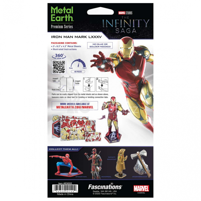 Ocelová stavebnice Marvel Iron Man LXXXV