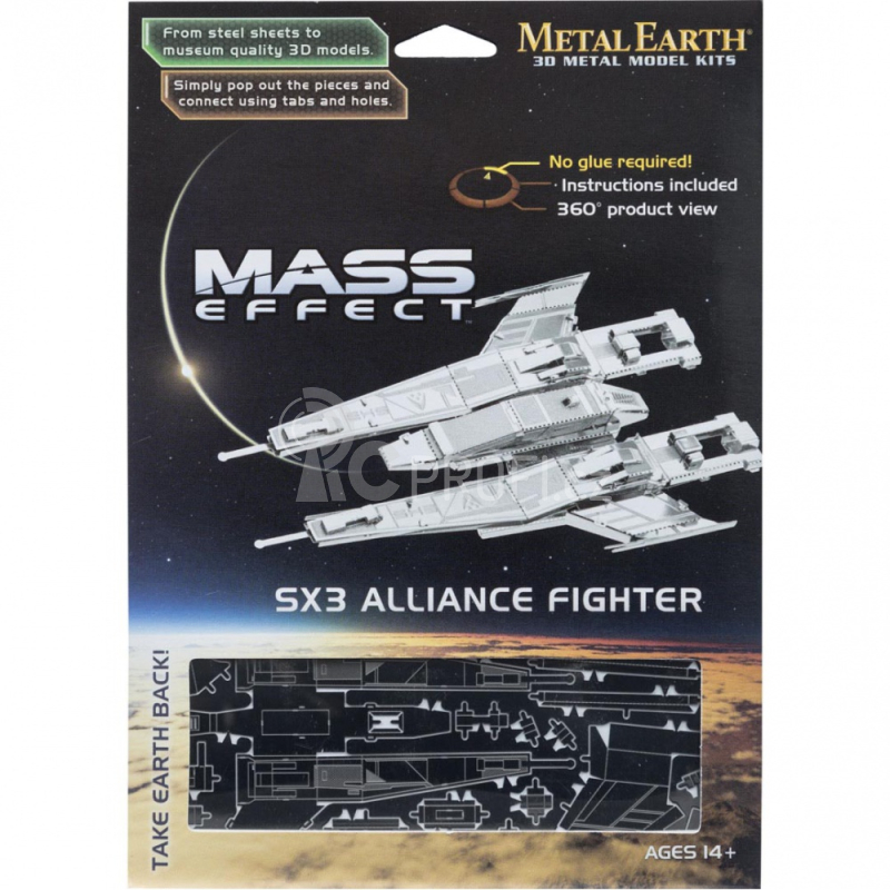 Ocelová stavebnice Mass Effect SX3 Alliance Fighter