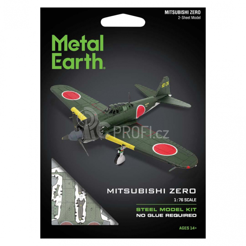 Ocelová stavebnice Mitsubishi Zero 