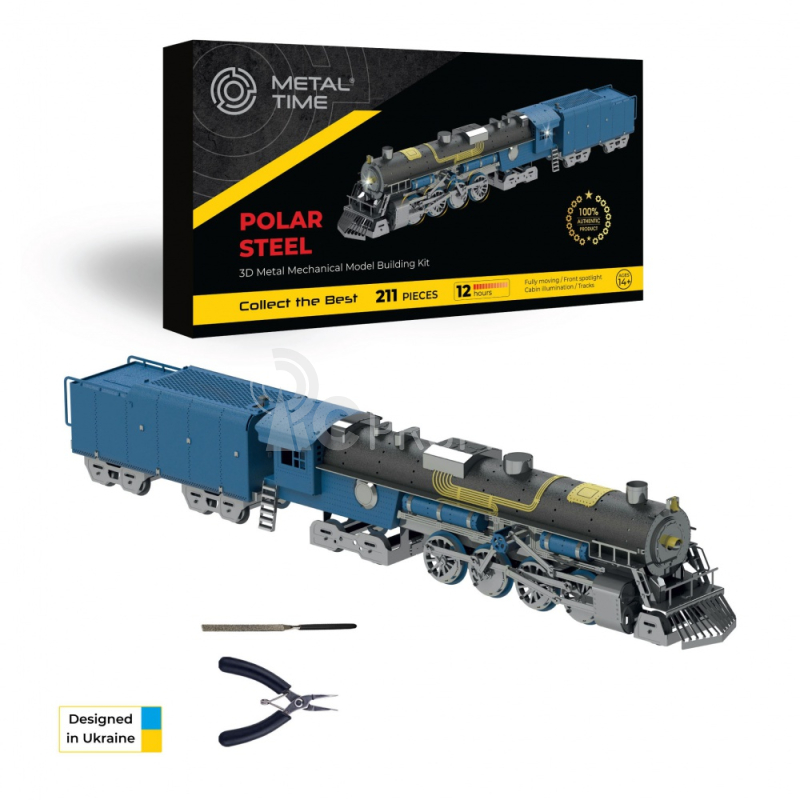 Ocelová stavebnice Polar Steel, barevná verze
