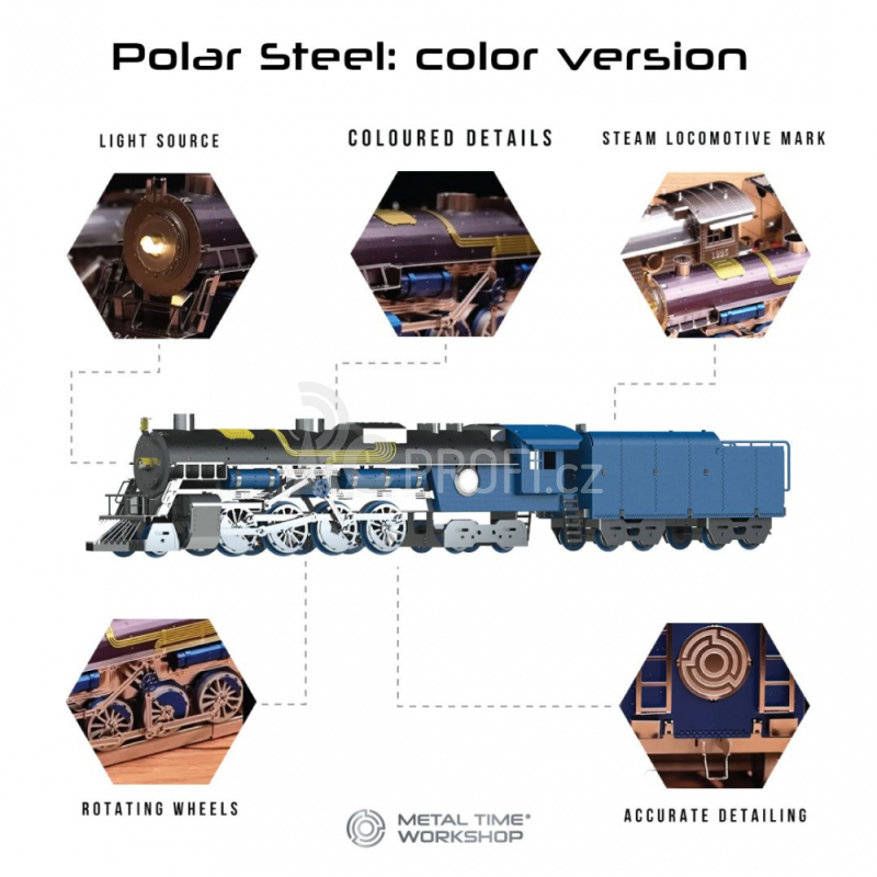 Ocelová stavebnice Polar Steel, barevná verze